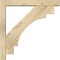 Ekena Millwork Merced Block Rough Sawn Bracket w/ Offset Brace, Douglas Fir, 4"W x 22"D x 22"H BKT0402X22X22MRC05RDF - alternate 2